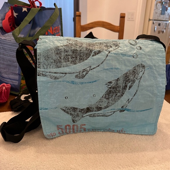 Vintage Gecko Traders Recycled Rice Bag School Bag - Picture 6 of 6